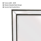Black Beaded Framed Mirror - Free Standing 50cm x 170cm V292-MIRR-BDD012