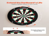 Dart Board, High-Grade Self-Healing Sisal Fiber Dartboard with Staple-Free Bullseye, Blade Wire & V952-JMFBPFZJM1357B09N001V0