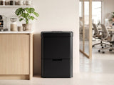 Devanti 72L Sensor Bin Rubbish Bins 4-in-1 Compartment Stainless Steel Trash Can Black SB-E-3C-72L-BK