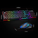 T-Wolf TF800 RGB 4-pcs Gaming Keyboard/Mouse/Headphone/Mouse Pad Kit Set V28-ELETEQTF800