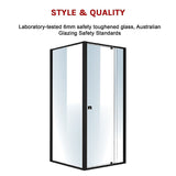 Semi Frameless Shower Screen x 195cm Side AS/NZS Glass V63-824551