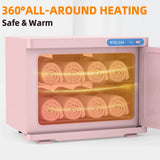 Pink 23L Hot Towel Warmer Cabinet with UV Sterilizer for Salon and Home Use V178-59262