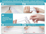 8 Pack Drawer Dividers, Clear Plastic Drawer Organizers for Clothing, Kitchen and Office Storage, V1237-ZY00B09DK9M69S