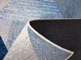 200x300cm Large Floor Blue Triangle Rug Modern Area Carpet for Bedroom & Lounge V63-838341
