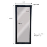 French Provincial Ornate Mirror - Black - Medium 70cm x 170cm V292-MIRR-FRN008