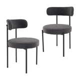 Charcoal Chic Boucle Elsa Dining Chairs V264-DNC-416B-CHL-02-1