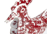 Set 2 Assorted Handcrafted Distressed Red Rooster & Chook 33cm V637-56308CHK