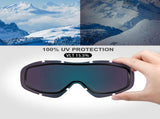 OutdoorMaster OTG Ski Goggles - Over Glasses Ski/Snowboard Goggles for Men, Women & Youth - 100% UV XFOM-OM5S-BLGY