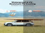 270 Degree Awning with Bulit-in LED Lights, 12.4 Driver Vehicle Awning, Waterproof UV50 Car V952-QCCP20359FTH42QCL001V9