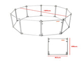 Pawz Pet Playpen Transparent Acrylic Clear Folding Dog Fence Kennel 10 Panel PT1229-10PC