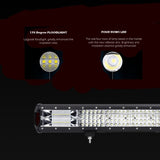28 inch Philips LED Light Bar Quad Row Combo Beam 4x4 Work Driving Lamp 4wd V94-4X4-LB3M-L28HS