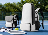 Everfit Tennis Racket Bag Foldable Backpack Racket Pocket Shoe Compartment TRB-A-BAG-WH