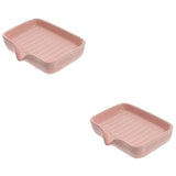 2 Count Soap Holder Kitchen Asseriories Sponge Rack Shower Dish Draining Ceramic Household V1370-AZ4-16046