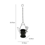 Hanging Teapot Planter w Chain 34cm V637-40474TPT