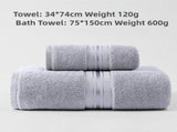 Grey Luxury Cotton Towel Set - Quick Dry, Extra Thick & Absorbent, Perfect for V888-ELOSUNG17424
