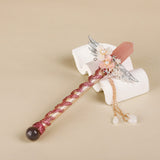 Handmade Crystal Wand, Raw Gemstone Scepter, Natural Magic Wand Rose Quartz V1178-0450-MFBFS