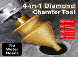 Diamond Chamfer Cutter for Grinder, Multifunction Brazed Diamond Bit, Universal Fit for Tile V1366-AZ2-W-15221