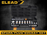 ELEAD 16Pc Spark Plug Socket Set 3/8" Drive Torque Wrench Kit CR-V Removal Tool V465-70152