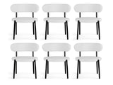 Artiss Dining Chairs Set of 6 Sherpa Boucle White DINC-B-W01-WHX6
