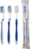 100 Pack Bulk Toothbrush Package with Covers Premium Quality Individually Wrapped Tooth Brushes, V1258-DP02-C-1105