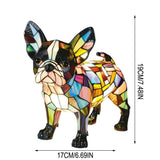 Dollars Stained Resin Desk Light Dog Lamp, Dog Series Art Night Light, LED Night Light for Home Room V1369-AZ3-W-10022