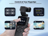 4K Vlogging Camera with 330&deg Gimbal Lens & 75MP Photo, WiFi Pocket Camera Compact Vlog Camera for V1107-785-79799-BLK-158MM
