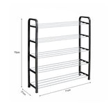 SOGA 71x21cm 5 Layer Shoes and Slippers Organizer Rack Footwear Storage RACK0022