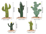 5-Piece Mini Artificial Cactus Set for Sandbox Landscape Model Decoration Ornament V1192-AZ-W-32480