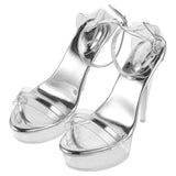 Transparent High Heel Sandals for Women, 1 Pair Non-Skid Outsole Dress Shoes for Weddings and V1369-AZ3-W-16810