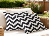 18" x 18" Throw with Inserts, Pack of 2 Outdoor Waterproof Striped Pillow, Square Decorative V1258-DP02-C-3209