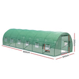 Greenfingers Greenhouse Walk in Green House Tunnel Plant Garden Shed Dome 9x3x2M GH-WALK-F-900X300X200-GN-AB