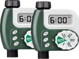 2 Pack Programmable Digital Garden Hose Water Timer with LCD Screen, 1 Outlet, Battery Powered, V1237-ZY-917-110