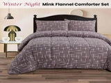 Ramesses Winter Night 3- Piece Mink Flannel Comforter Set Queen V442-KIT-COMFORTER-3PCMINKFLANNEL-WINNIGHT-QS