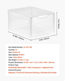 VEVOR Shoe Storage Boxes, 12 Pack Clear Stackable Shoe Boxes Storage Organizers with Magnetic Door, V952-KDDQTMCXXHQKSN20V001V0