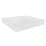 Clear Acrylic Silverware Tray with Multiple Compartments for Kitchen and Office Storage V1370-AZ4-20942