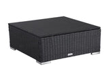 Outdoor wicker ottoman in Black V264-OTF-541S-BLK-NA-1