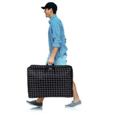 2Pcs Bedding Storage Bag Rectangular Oxford Cloth Black and White ped for Adults V1366-AZ2-W-13486