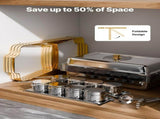 Chafing Dish Buffet Set, 8 Qt 4 Pack, Stainless Steel Chafer with 4 Full Size Pans, Rectangle V952-ZFXBXGBLSTGKXK5LUV0