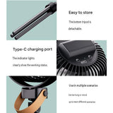 White Outdoor Camping Fan with Tripod & Lantern - 20000mAh Rechargeable Tent Fan with 360&deg Rotation, V888-ELOSUNG56704