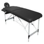 YES4HOMES 2 Fold Portable Aluminium Massage Table Massage Bed Beauty Therapy Black V278-ALUM-FOLD2-60F-BK