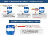 57 Pcs Automatic Chicken Waterer System Set, Chicken Watering Kit with 8 Water Cups & Float Valve, V1107-CS-OIBTKD8