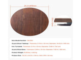 61 cm Wood Lazy Susan Turntable, 360&deg Rotation Round Clear Tabletop Rotating Tray, Acacia Wood V952-CZZP24YCMZHTGZT37V0