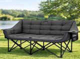 Levede Double Camping Chair Folding Outdoor Portable Fishing Picnic Travel Seat OD1075-GY-D-AU