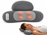 Neck Massager Pillow with Heat, Rechargeable Neck Massage Pillow, 2-Speed Vibration, Ergonomic V1107-CS-MEUDZ19