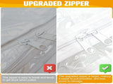 6 Pack Clear Vinyl Zippered Storage Bags for Clothes Sweaters Comforters Blankets Bedding, Durable V1237-ZY00B0DP21TT57