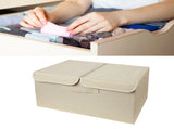 Underwear Storage Organizer with Double Lid Foldable Thick Sock Underwear Storage Case for V1294-YM0706-3117230195311