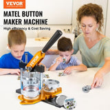 VEVOR Maker Machine, 75 mm Badge Punch Press Kit, Children DIY Gifts Pin Maker, V952-QJSKXZ75MM1008O99V0