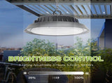 Solar Power Outdoor UFO LED High Bay Light 300W Black for Shed Garage Shop V178-59185