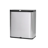 8L Stainless Steel Trash Can Square Design Wall-Mounted Kitchen Garbage Bin with Slide Lid for Home V1294-YM0901-3111250192611