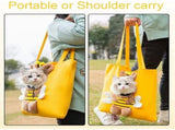 Cat Carrier Bag Small Dog Purse, Cute Bee-Shaped Show Head Small Dog Carrier,Pet Canvas Shoulder V1192-AZ-W-25929